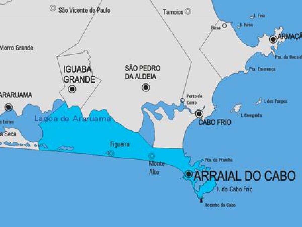 Карта на Arraial не Cabo општината