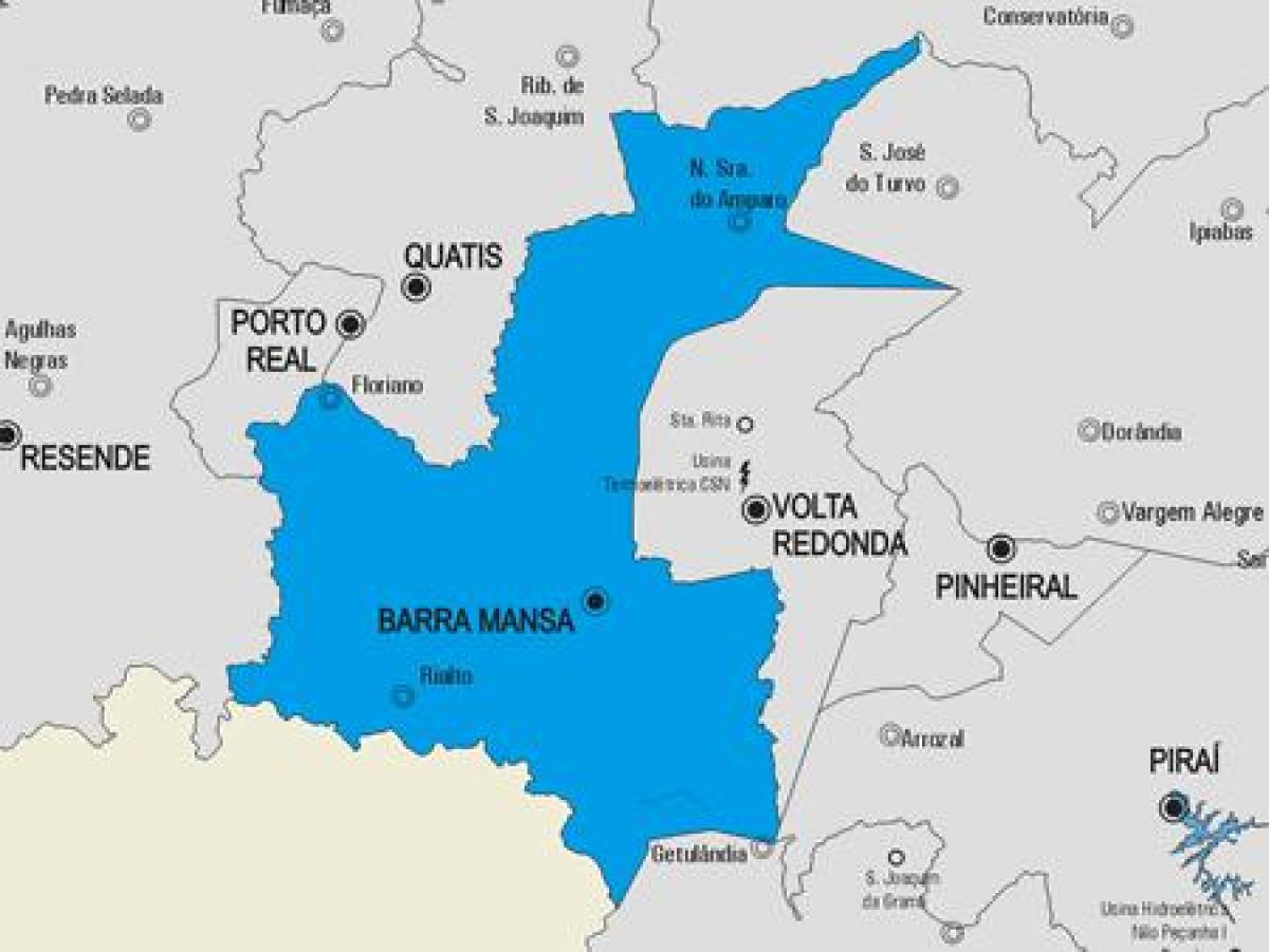 Карта на Barra Mansa општината