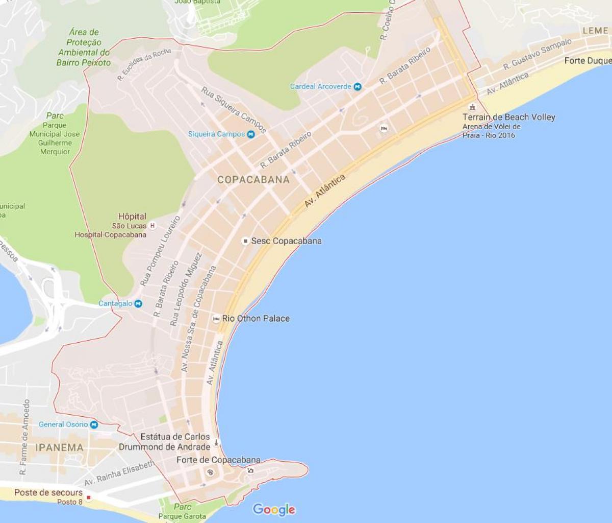 Карта на Copacabana