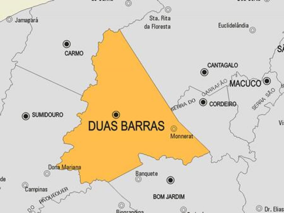 Карта на Duas Barras општината
