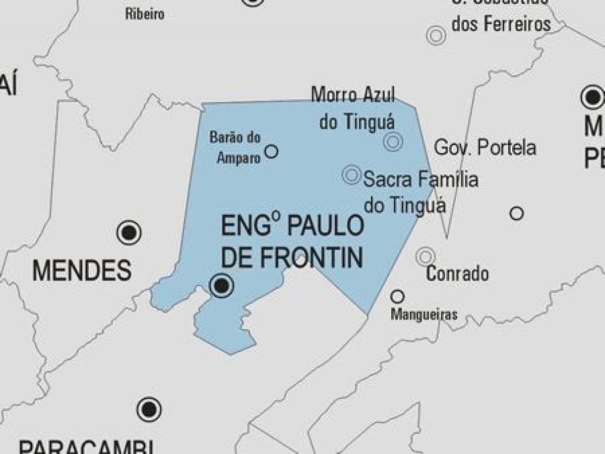 Карта на Engenheiro Паоло де Frontin општината