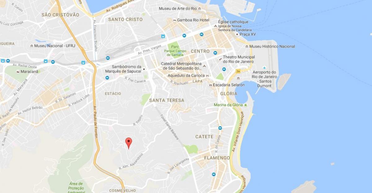 Карта на favela Mangueira