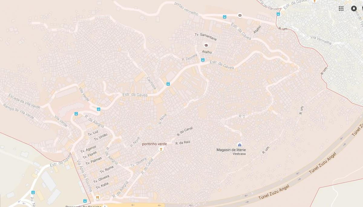 Карта на favela Rocinha