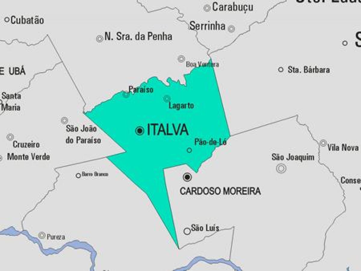 Карта на општина Italva