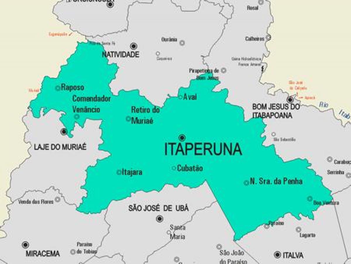 Карта на општина Itaperuna