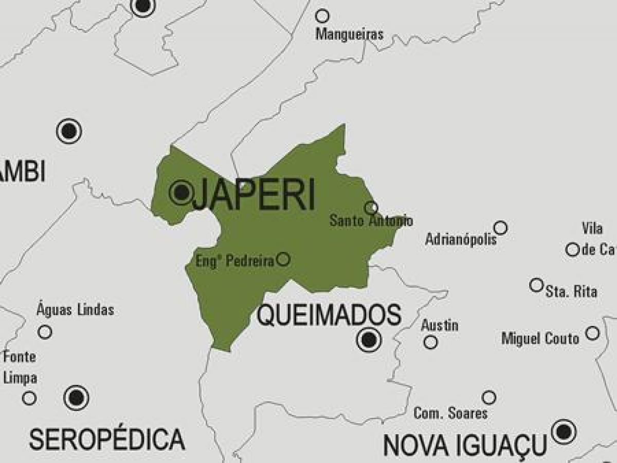 Карта на општина Japeri