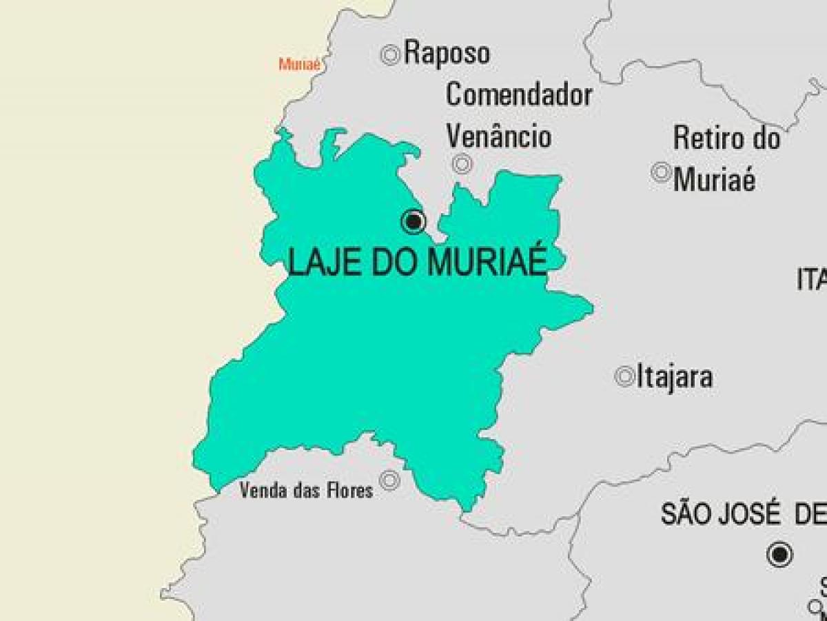 Карта на Laje не Muriaé општината