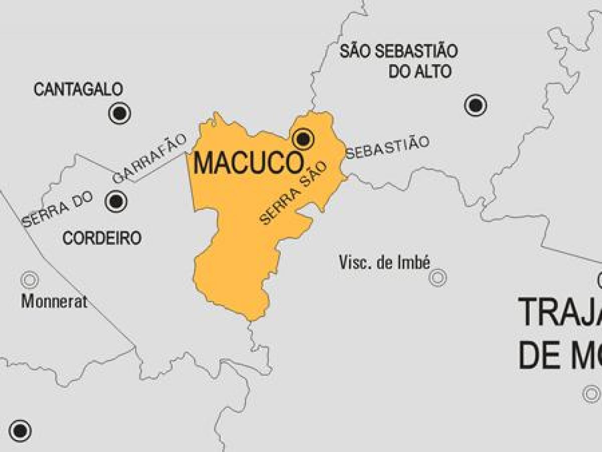 Карта на општина Macuco