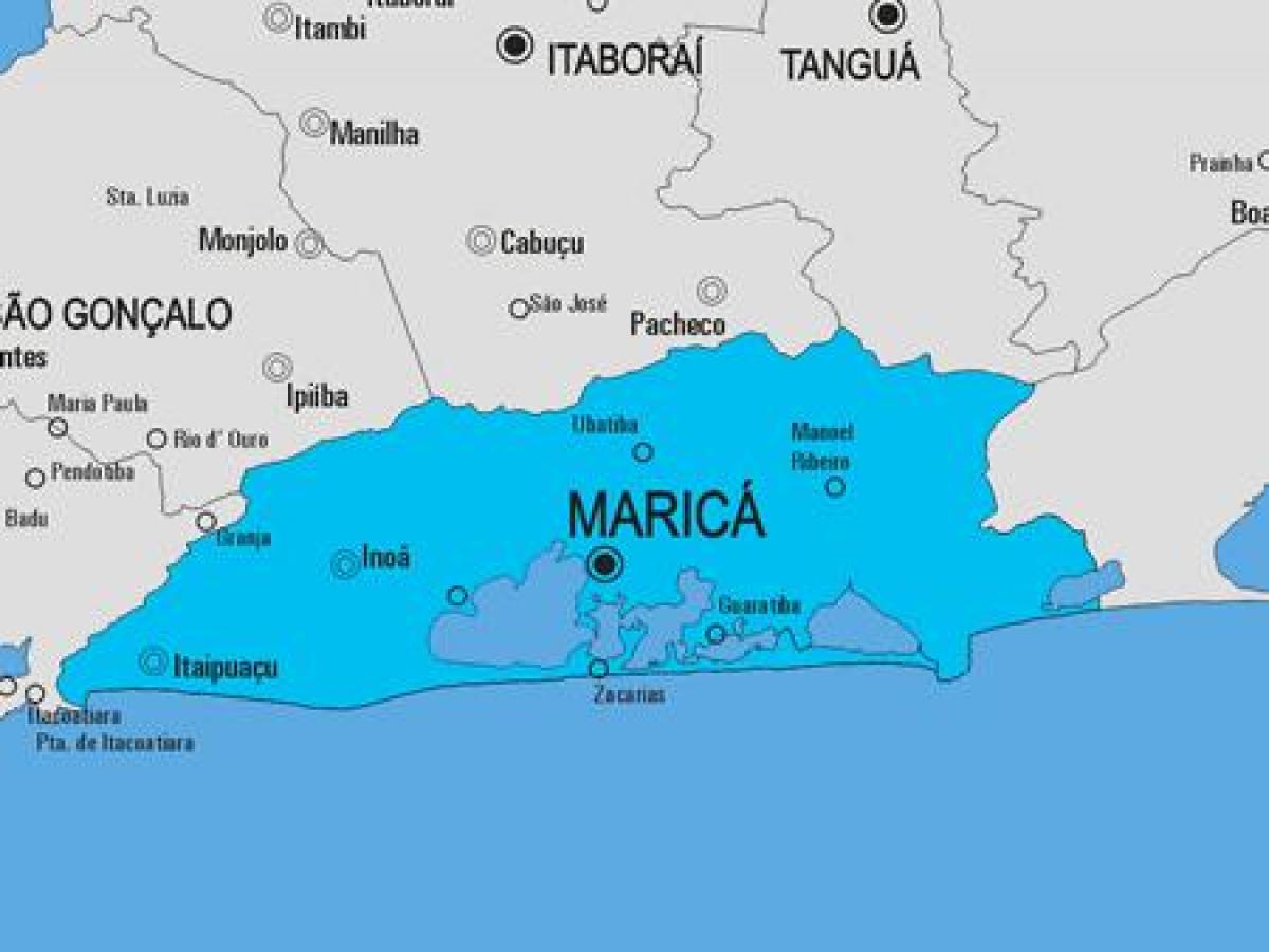 Карта на општина Maricá
