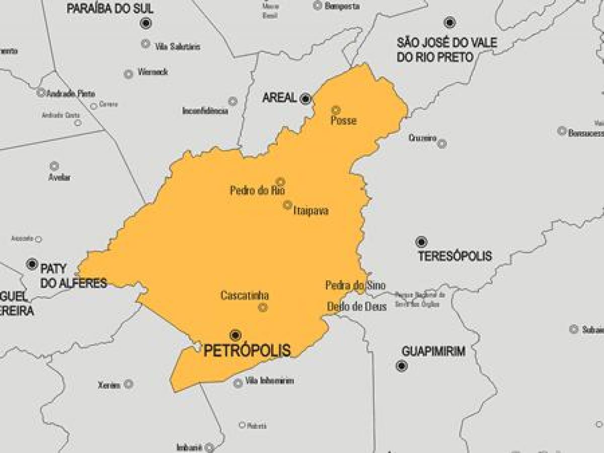 Карта на општина Petrópolis