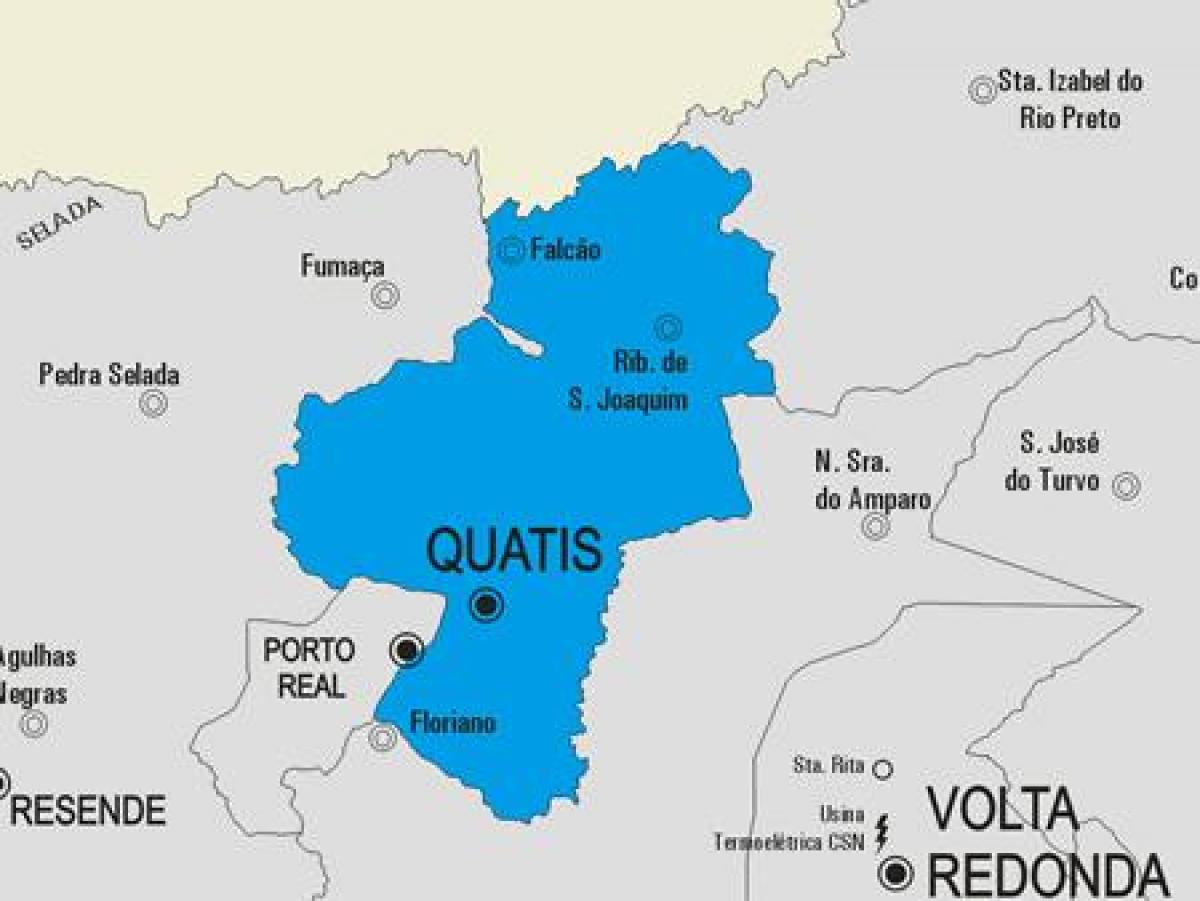 Карта на општина Quatis
