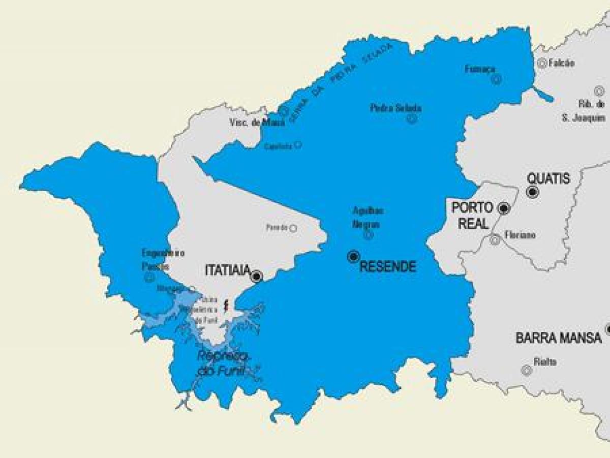 Карта на општина Resende