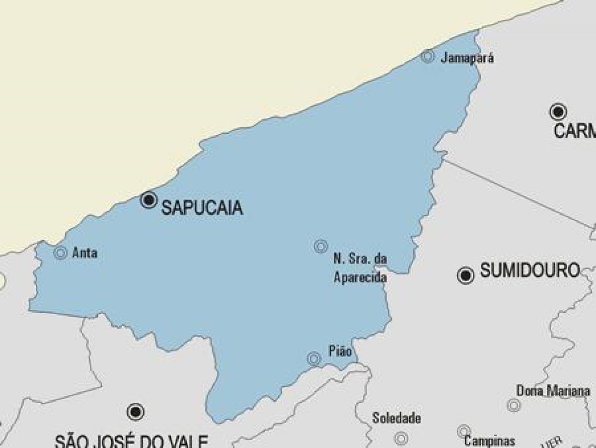 Карта на општина Sapucaia