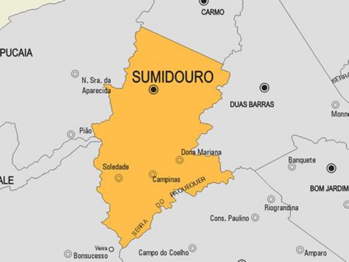 Карта на општина Sumidouro