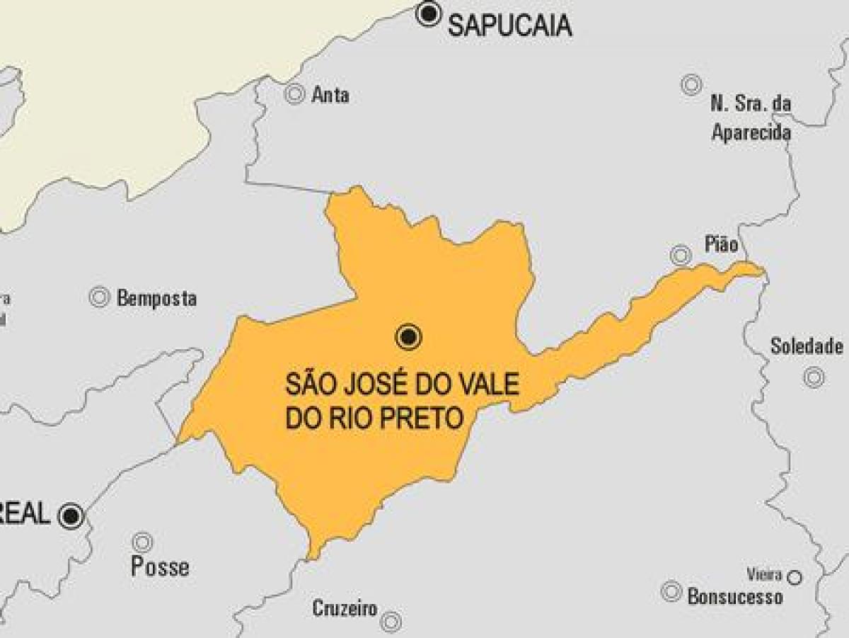 Карта на São Хозе do Vale не Рио Preto општината