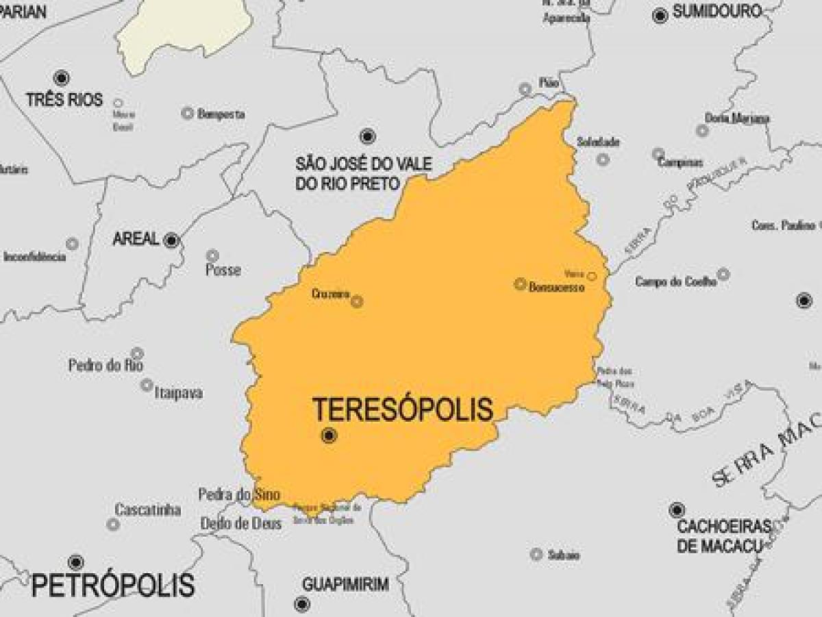 Карта на општина Teresópolis