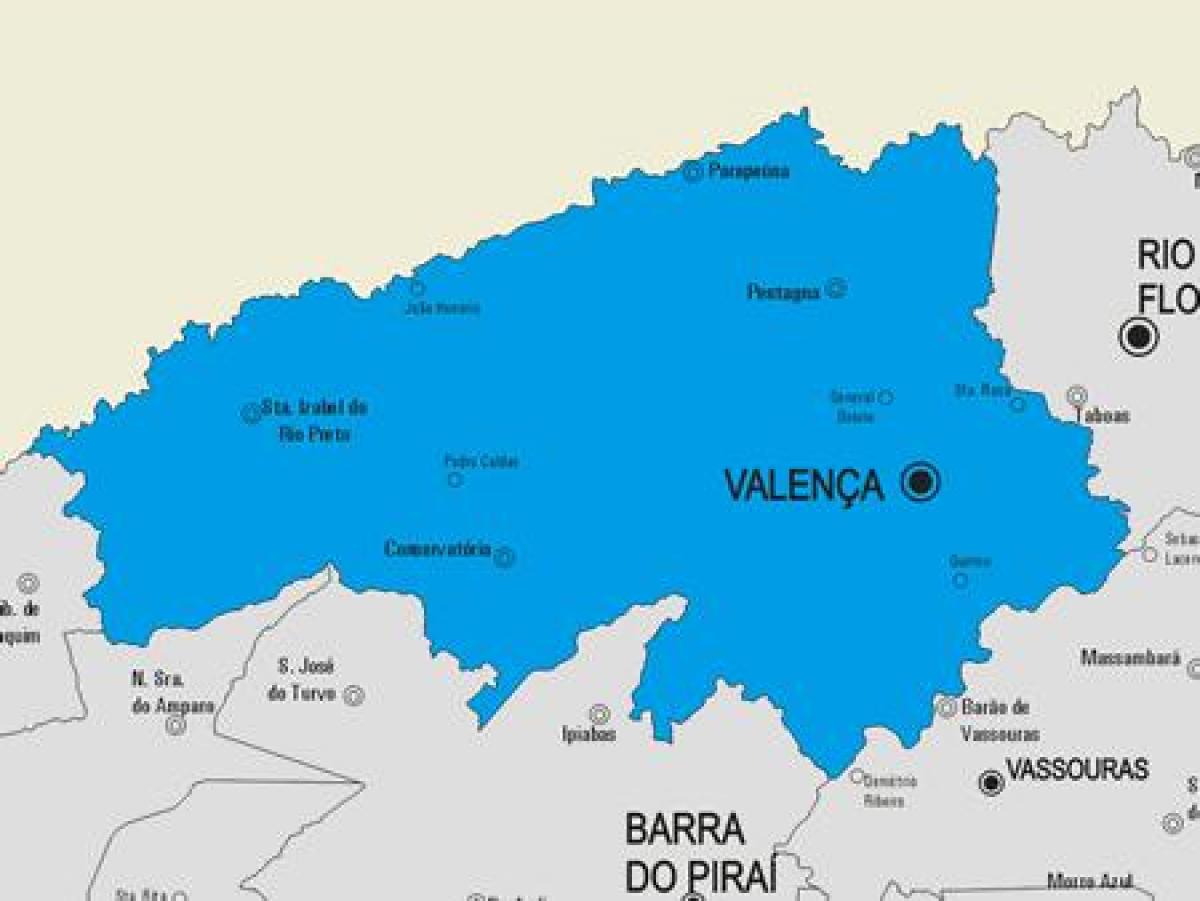 Карта на општина Valença