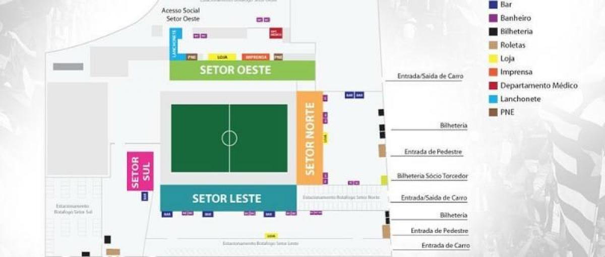 Карта на Арената Botafogo