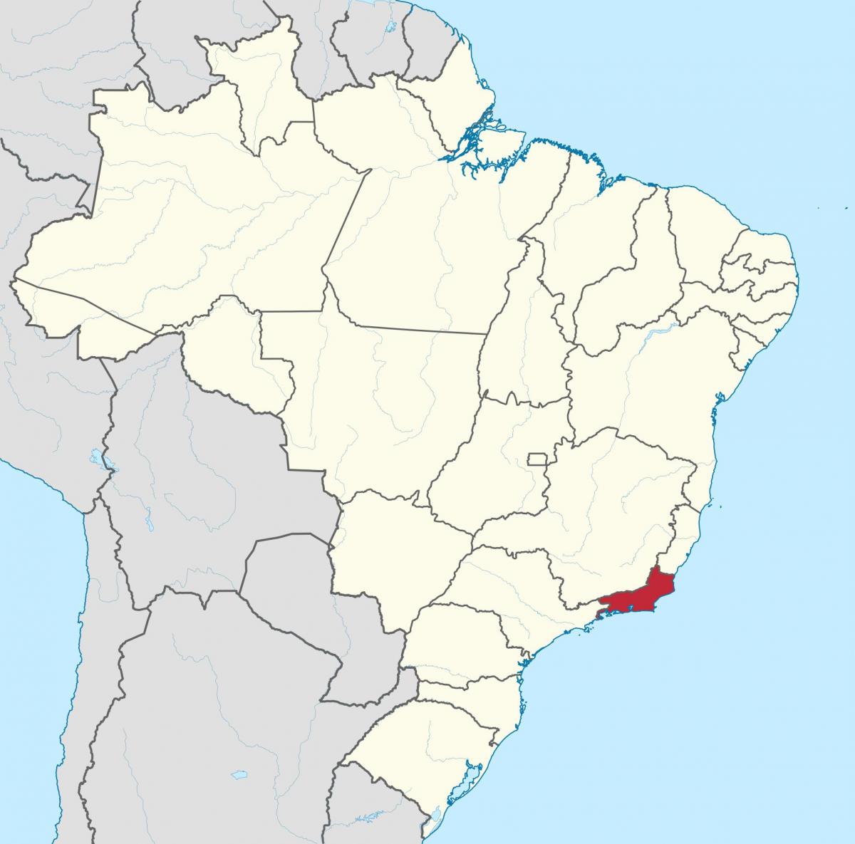 Карта на Државата Рио де Жанеиро