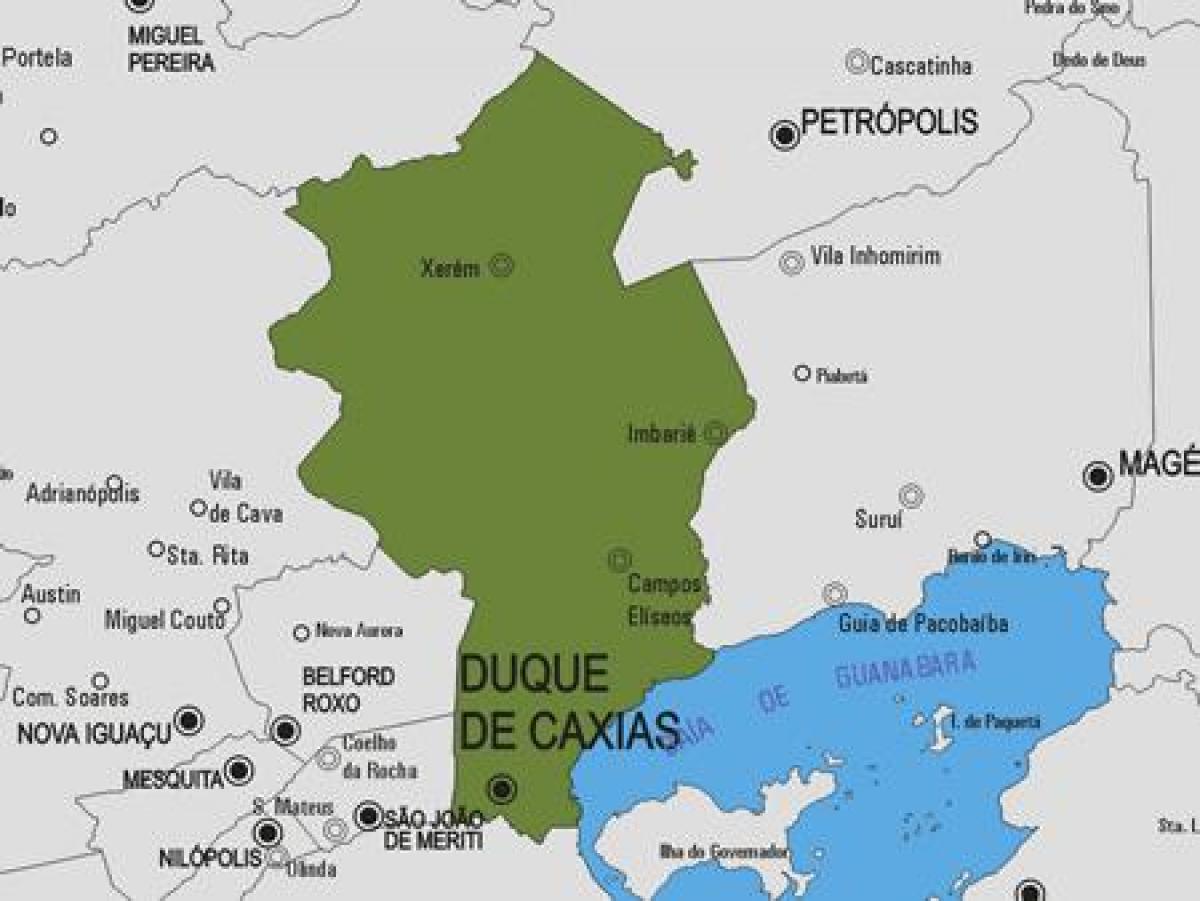 Карта на Дуке де Caxias општината