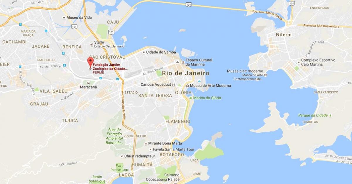 Мапа на Зоолошката градина на Рио де Жанеиро