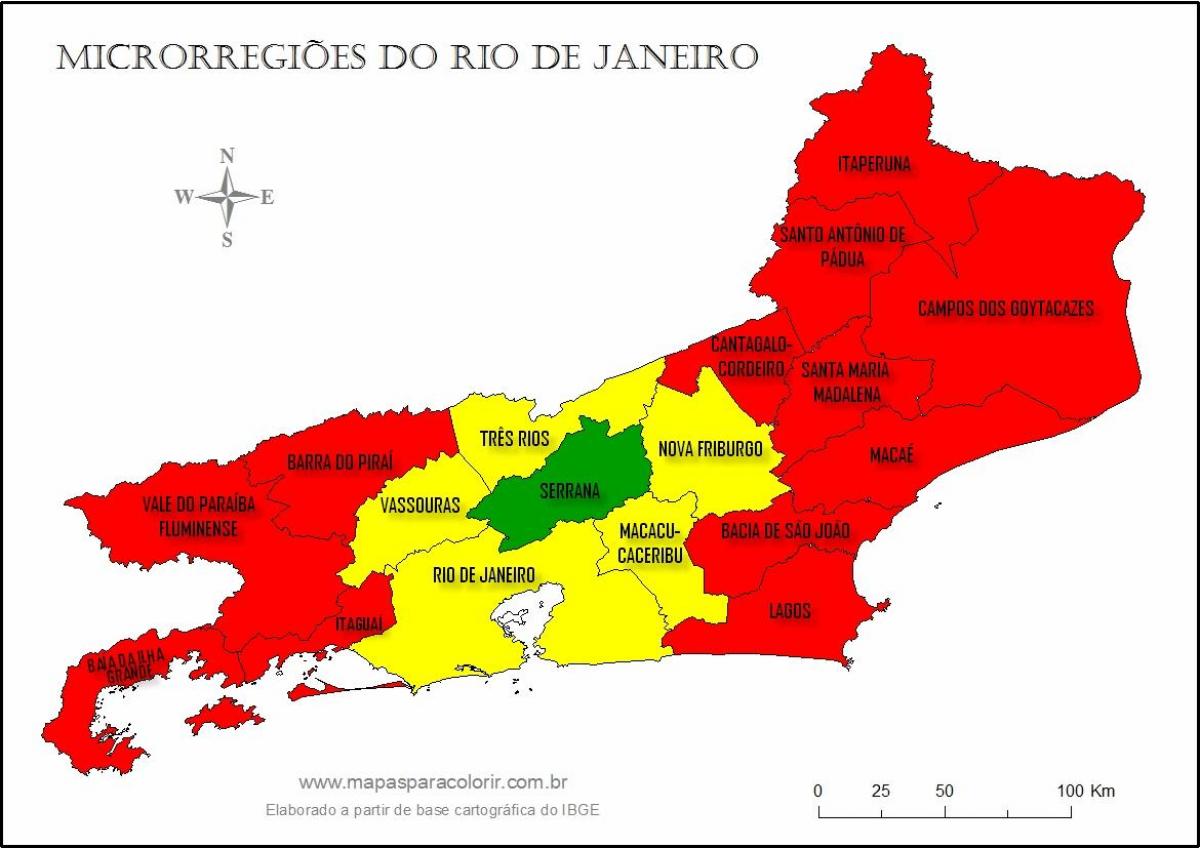 Карта на микро-региони Рио де Жанеиро