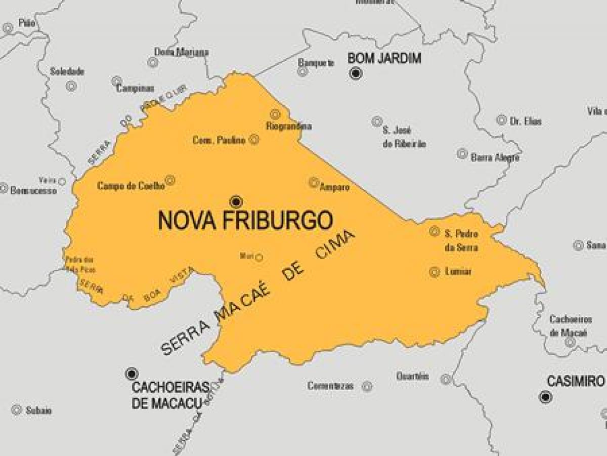 Карта на Нова општина Friburgo