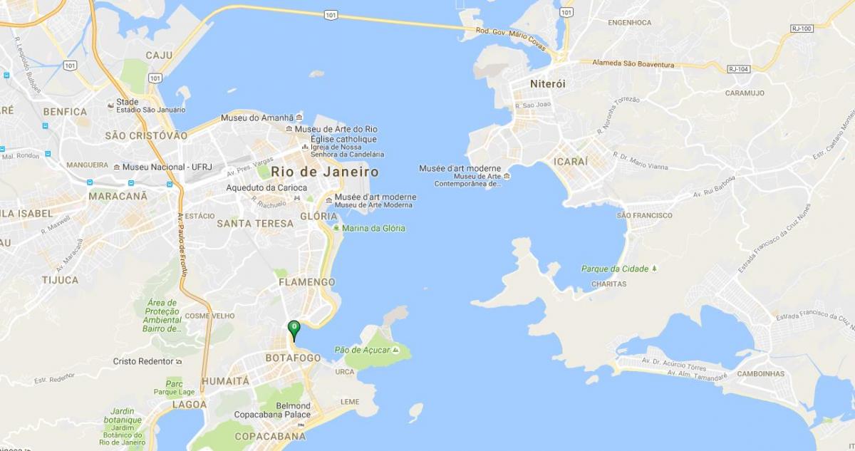 Карта на плажа Botafogo