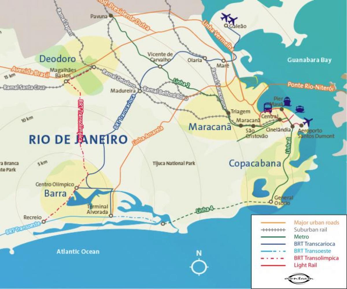 Карта на Рио де Жанеиро аеродроми