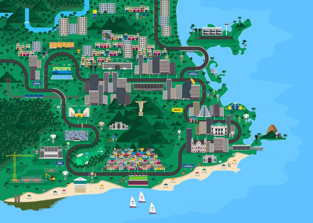 Карта на Рио де Жанеиро дизајн