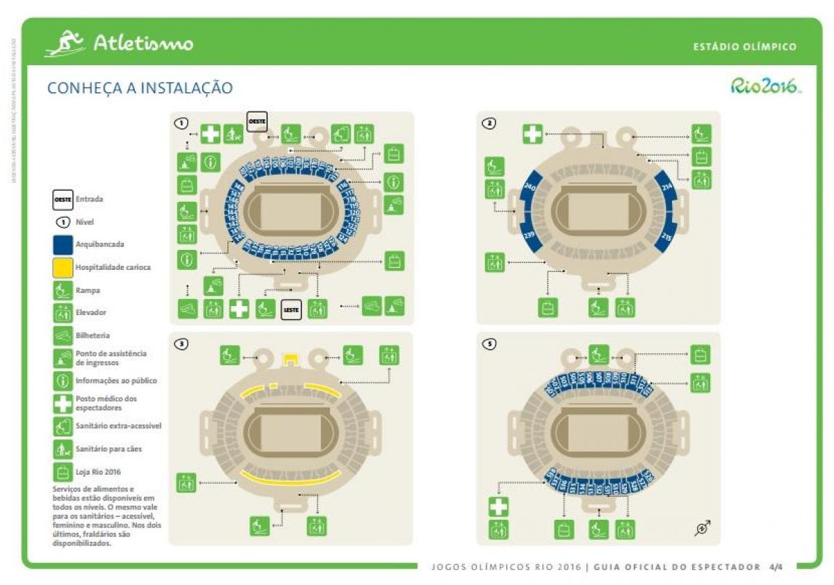 Карта на стадионот olympique рио де жанеиро
