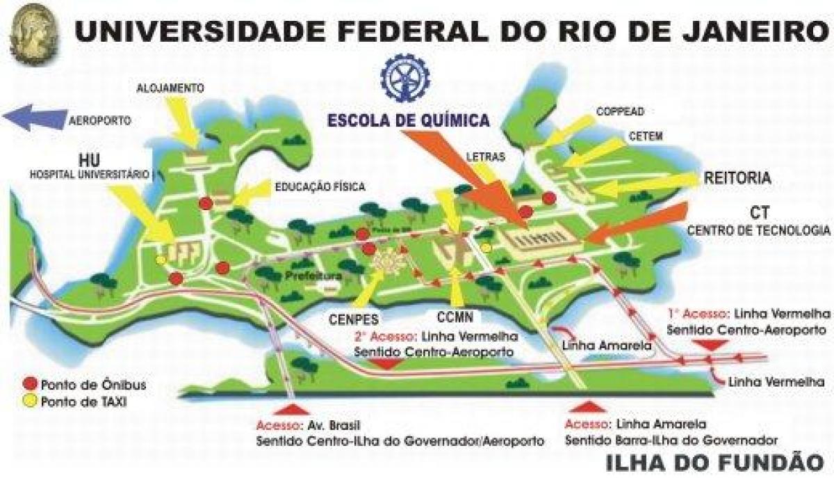 Карта на Федералниот универзитет на Рио де Жанеиро