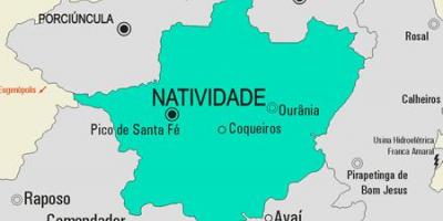 Карта на општина Natividade