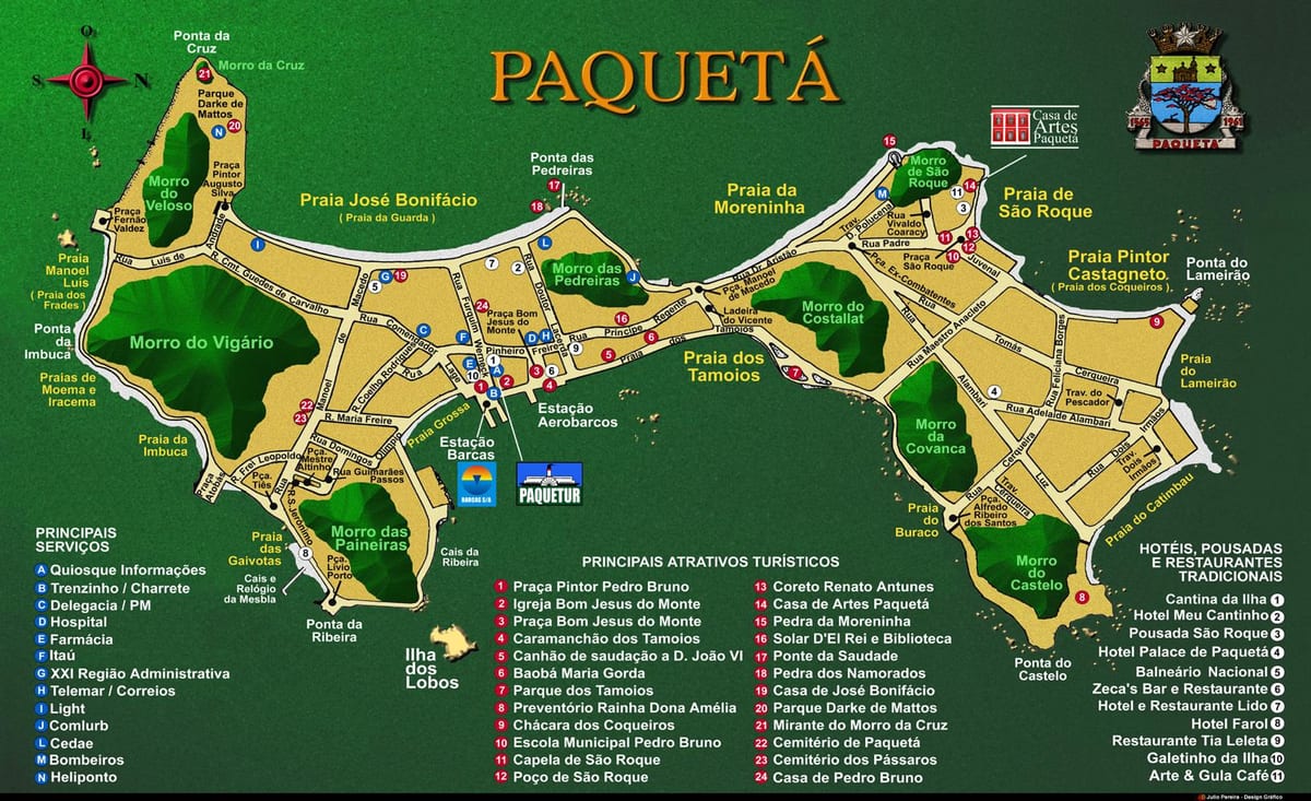 Карта на Île de Paquetá