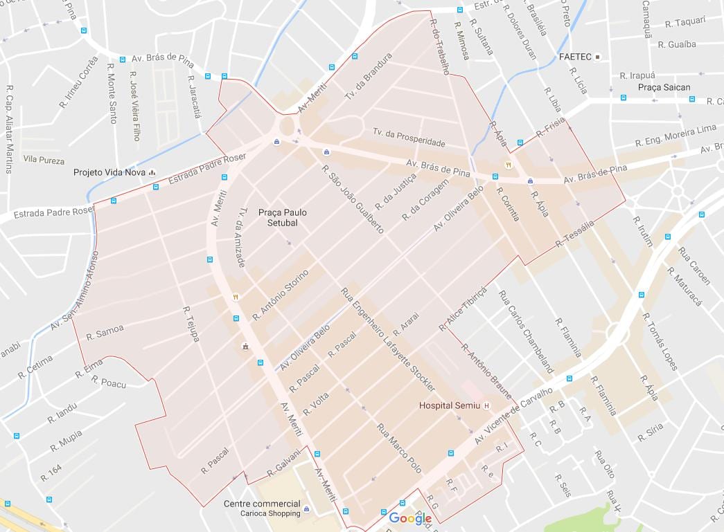Мапа на Вила da Penha