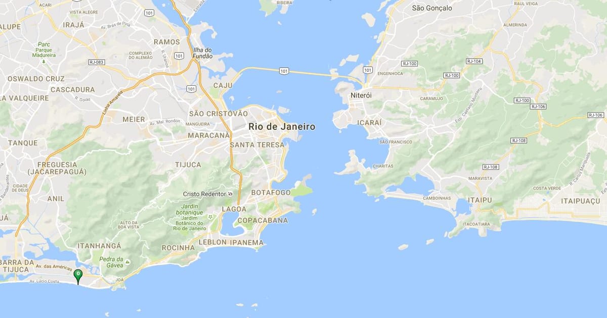 Карта на плажа Barra da Tijuca