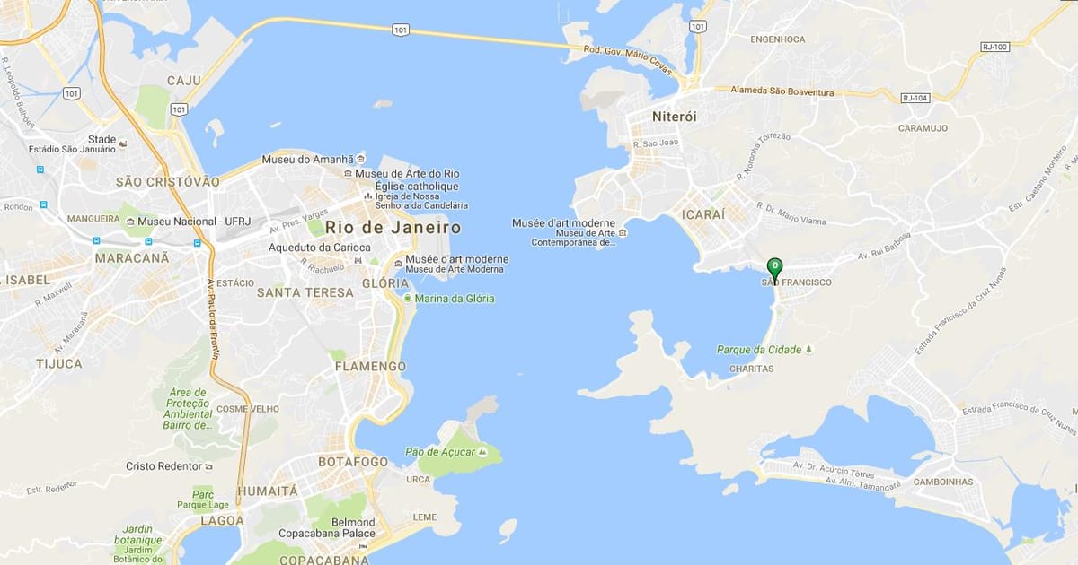 Карта на плажа São Франциско