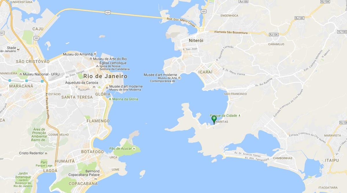 Карта на плажа Samanguaia