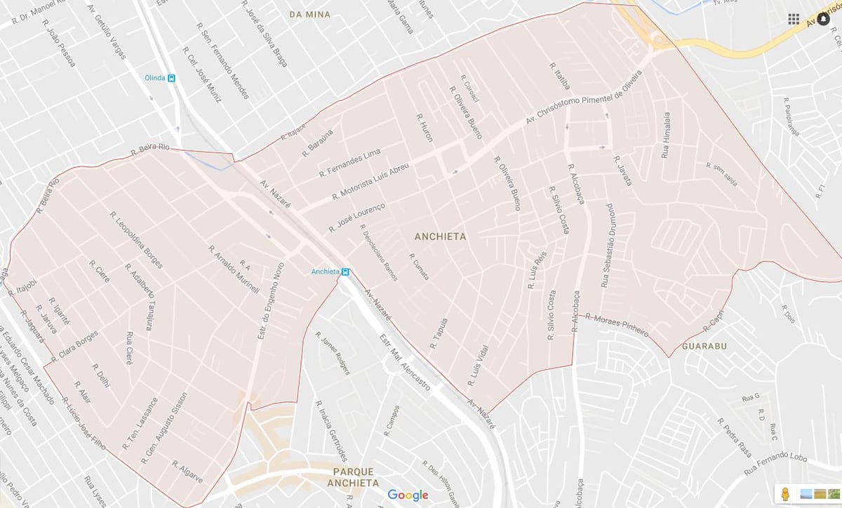 Карта на Anchieta