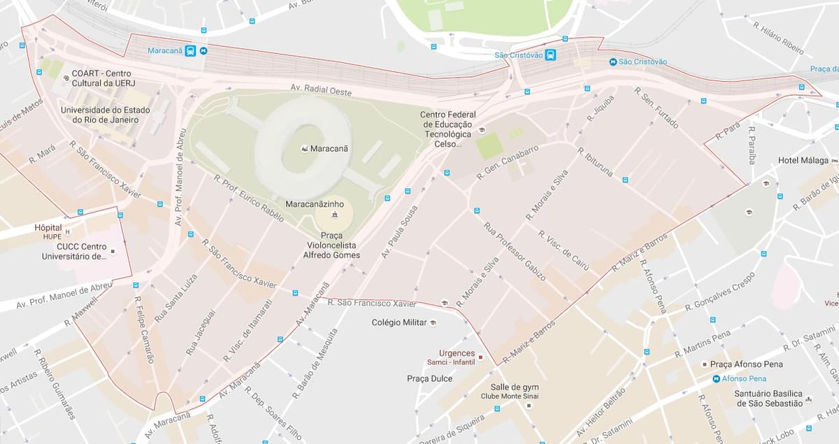 Карта на bairro Maracanã