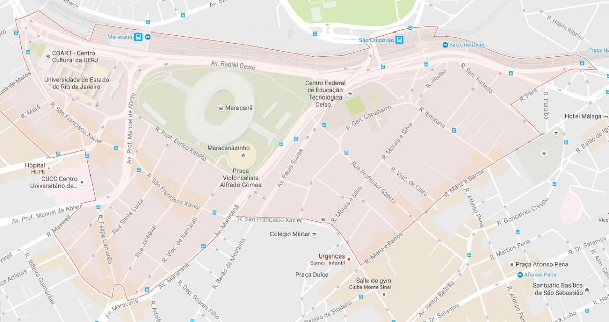 Карта на bairro Maracanã