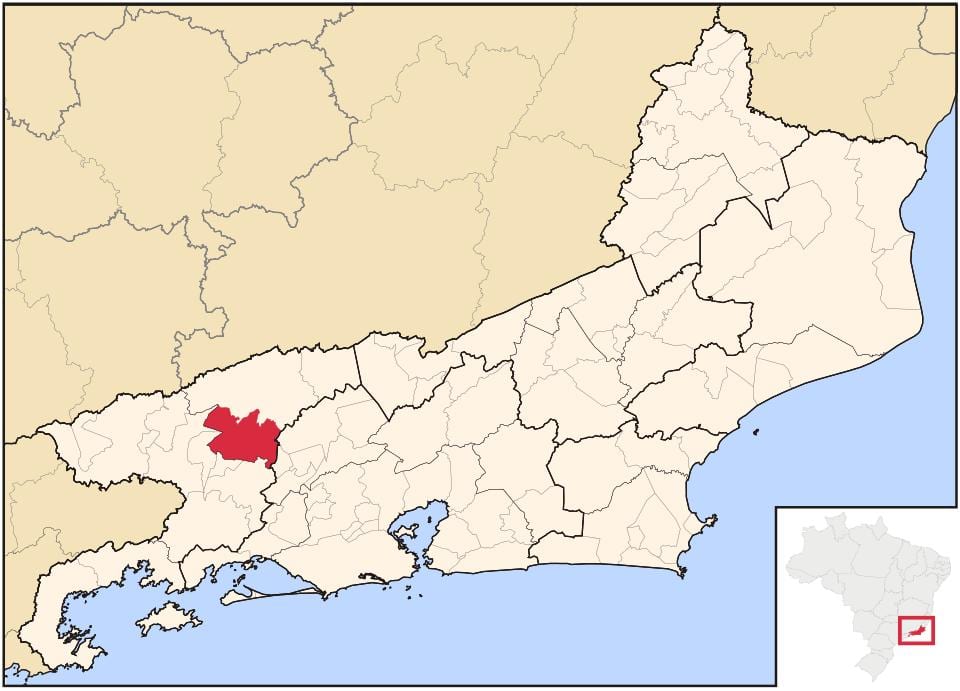 Карта на Barra не Piraí