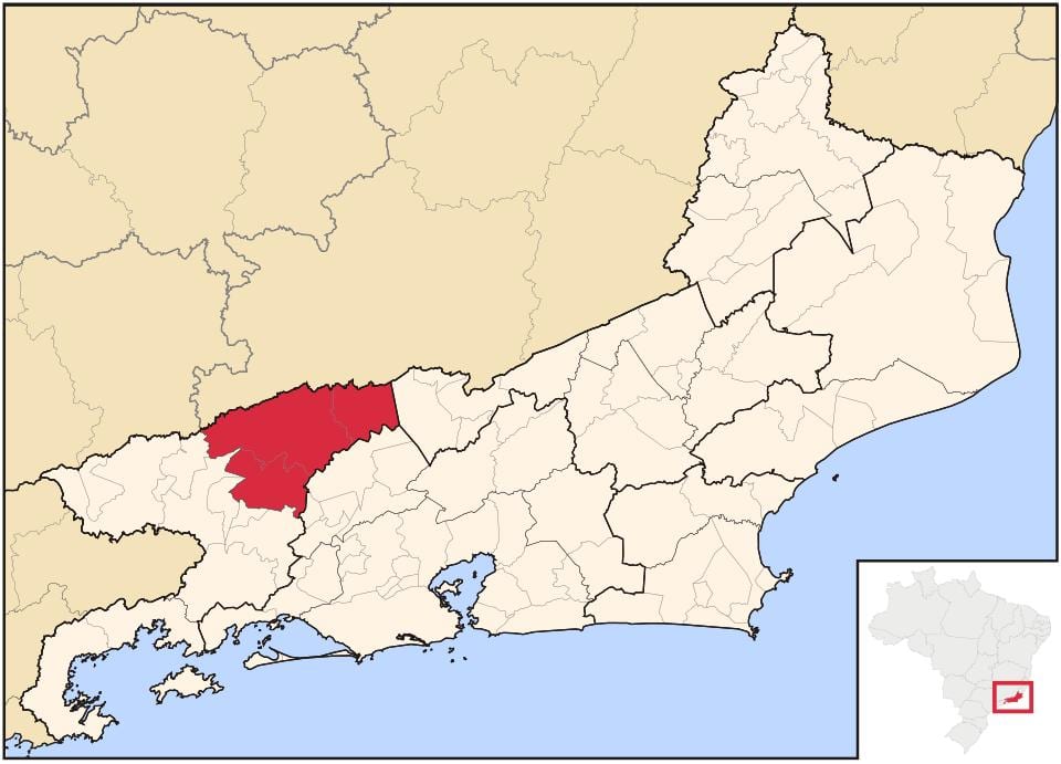 Карта на Barra не Piraí