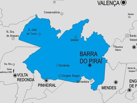 Карта на Barra не Piraí општината
