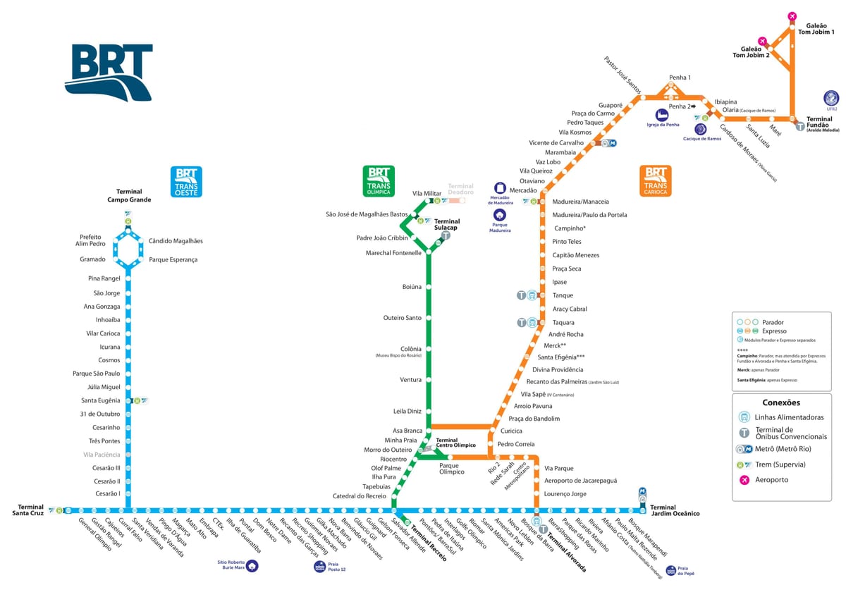 Карта на BRT Рио де Жанеиро