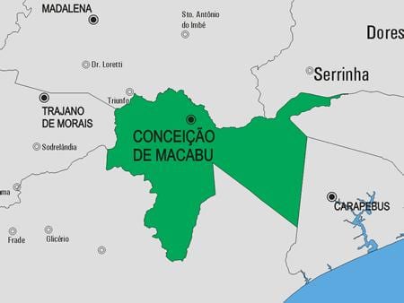 Карта на Conceição де Macabu општината