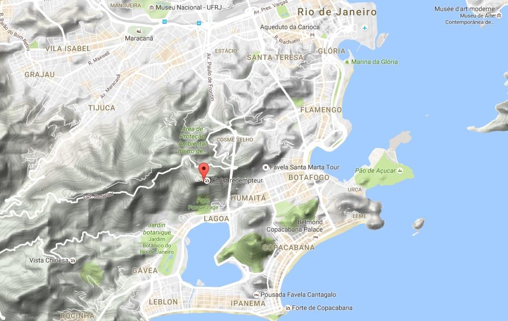 Карта на Corcovado