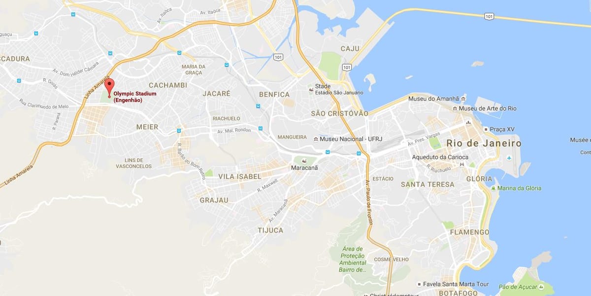 Карта на Engenhão