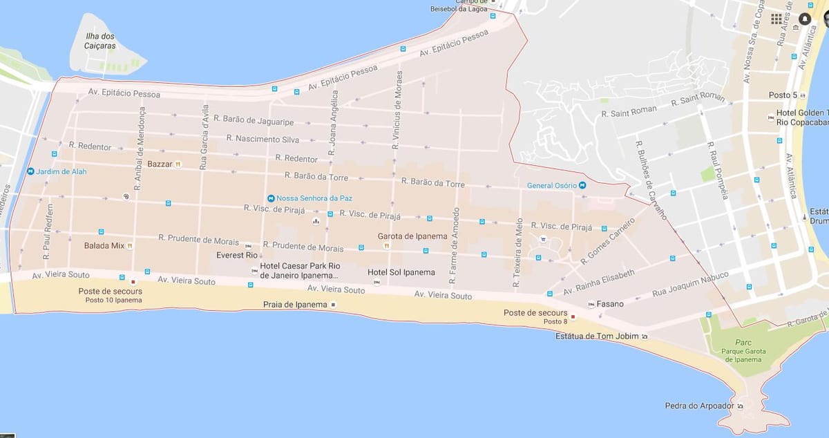Карта на Ipanema