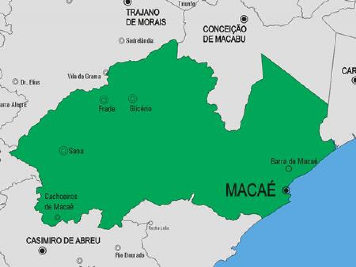 Карта на општина Macaé